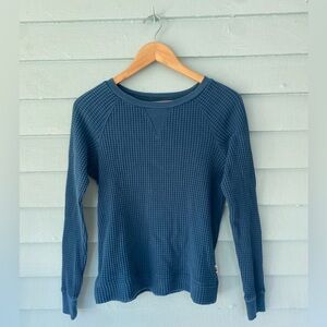 Northface Chabot Long-sleeve Crew Waffle Knit - Teal (Medium)